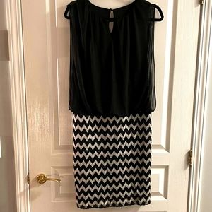 Black and white cocktail dress